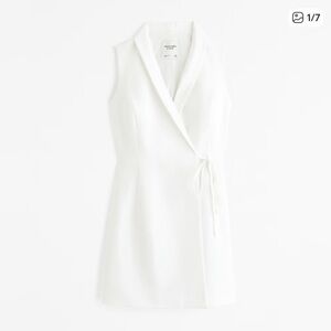 Abercombie & Fitch Cream Sleeveless Tie Dress NWT Size Small